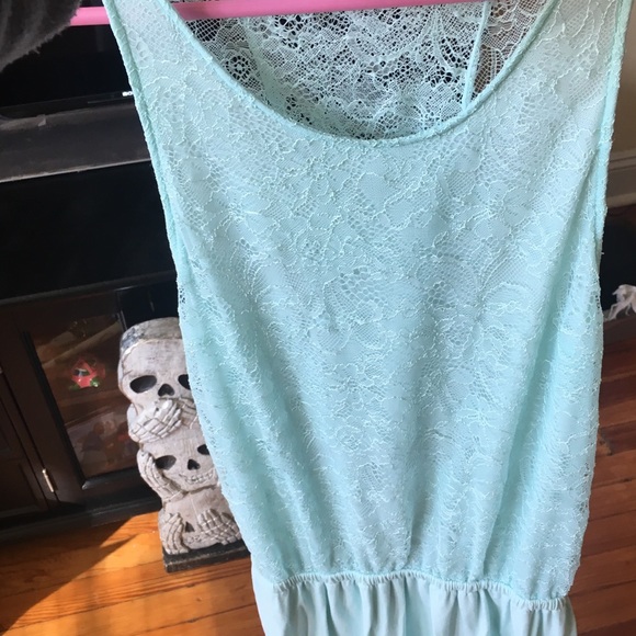 Victoria Secret Blue Lace Open Back Dress or Cover Up - Picture 1 of 6